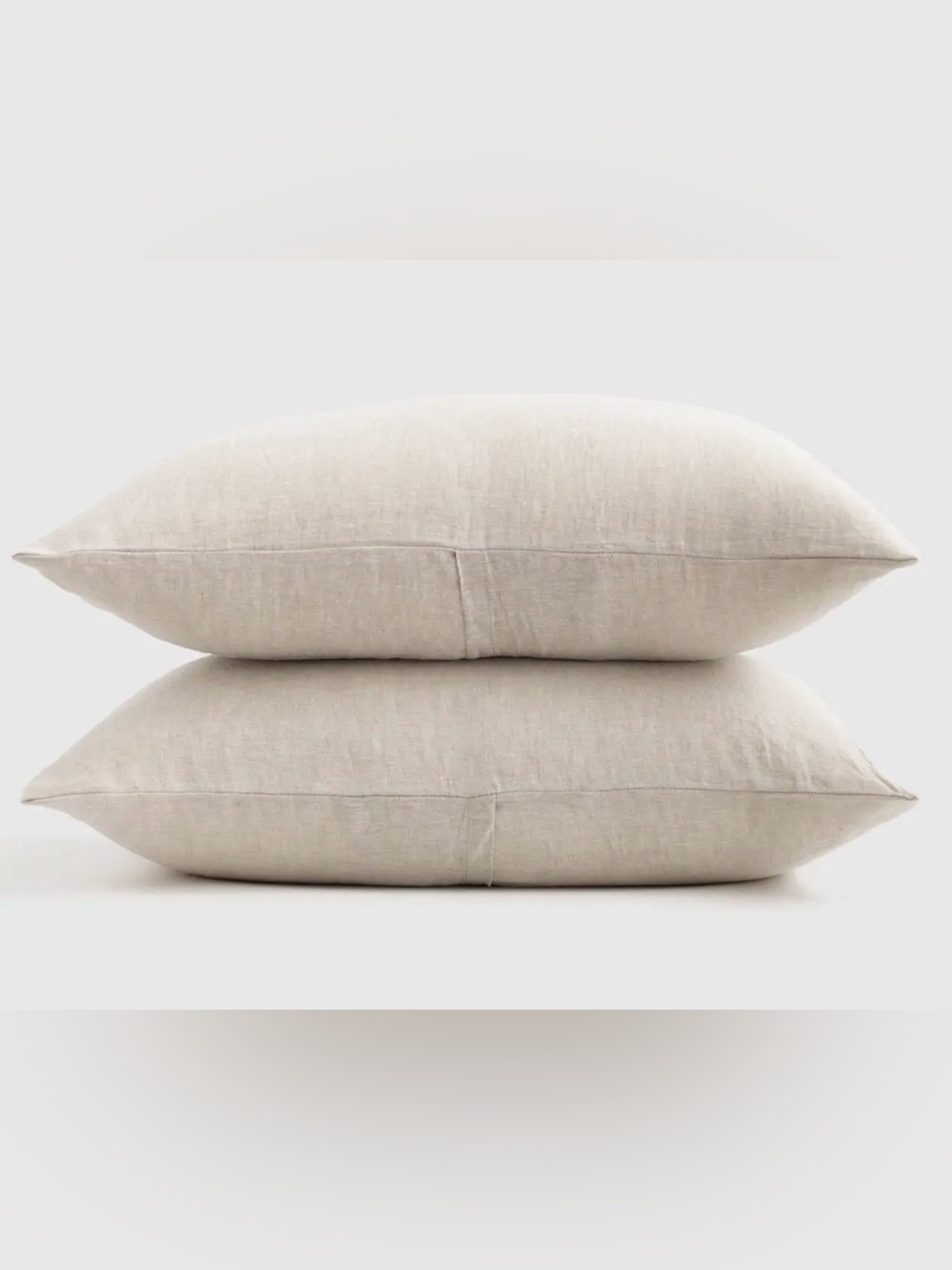 NWOT Quince European Linen Chambray Pillow Sham Set, Standard (Natural)